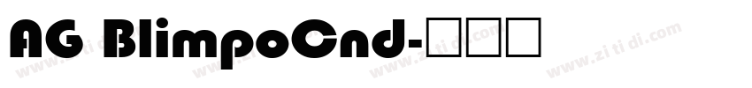 AG BlimpoCnd字体转换